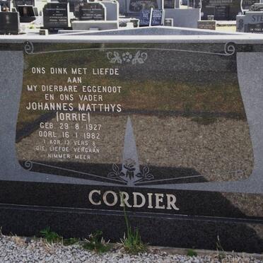 CORDIER Johannes Matthys 1927-1982