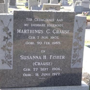 CRAUSE Marthinus C. 1907-1965 :: FISHER Susanna H. nee CRAUSE 1906-1972