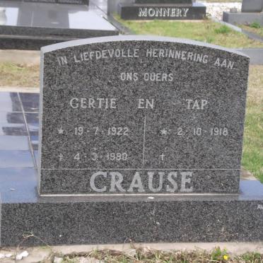 CRAUSE Tap 1918- &amp; Gertie 1922-1980