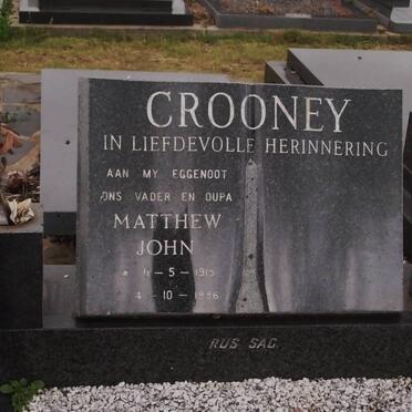 CROONEY Matthew John 1915-1996
