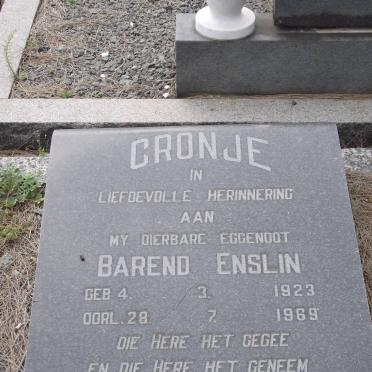CRONJE Barend Enslin 1923-1969