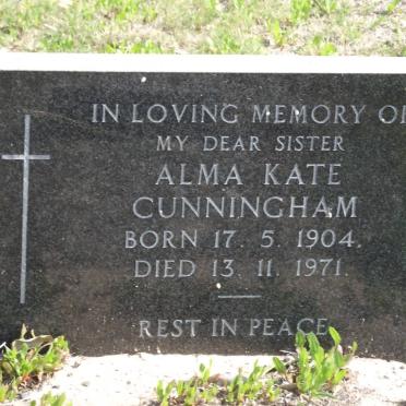 CUNNINGHAM Alma Kate 1904-1971