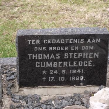 CUMBERLEDGE Thomas Stephen 1941-1981
