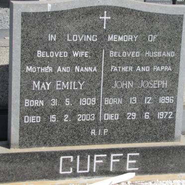 CUFFE John Joseph 1896-1972 &amp; May Emily 1909-2003