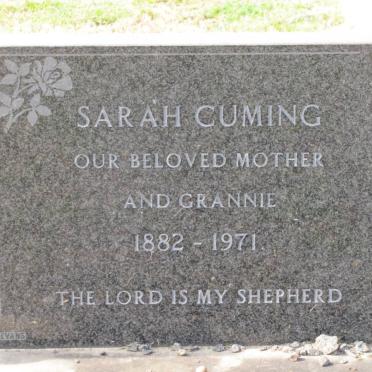CUMING Sarah 1882-1971