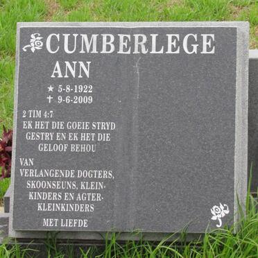 CUMBERLEGE Ann 1922-2009