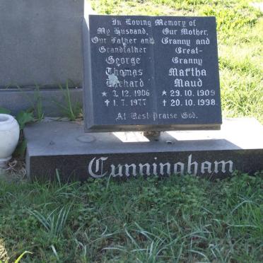 CUNNINGHAM George Thomas Richard 1906-1977 &amp; Martha Maud 1909-1998