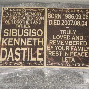DASTILE Sibusiso Kenneth 1986-2007