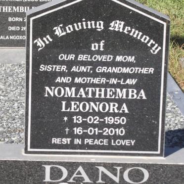 DANO Nomathemba Leonora 1950-2010