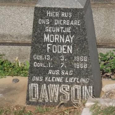 DAWSON Mornay Foden 1968-1968