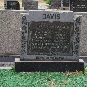 DAVIS Robert Cunningham 1903-1970 &amp; Maria Jacomina 1915-1986
