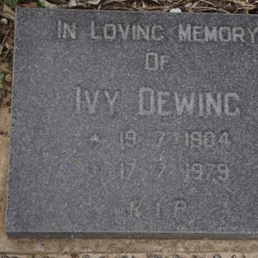 DEWING Ivy 1904-1979