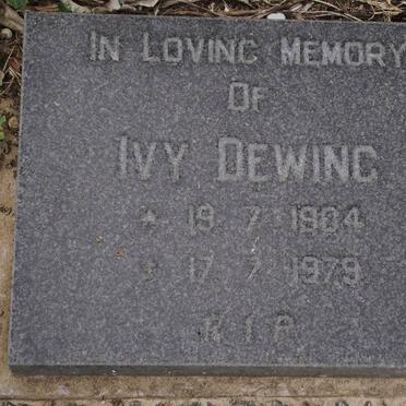 DEWING Ivy 1904-1979