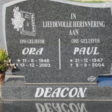 DEACON Paul 1947-2004 :: DEACON Ora 1946-2003