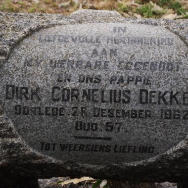 DEKKER Dirk Cornelius -1962