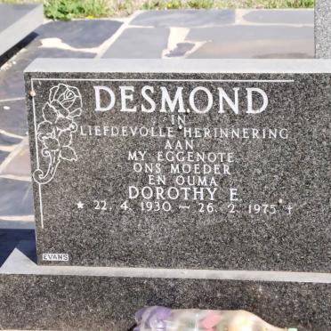 DESMOND Dorothy E. 1930-1975
