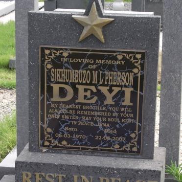 DEYI Sikhumbuzo M.L. Pherson 1970-2007