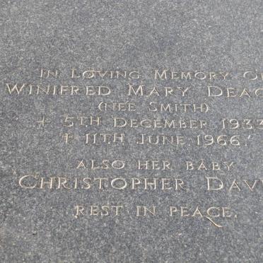 DEACON  Winifred Mary nee SMITH 1933-1966 :: DEACON Christopher David