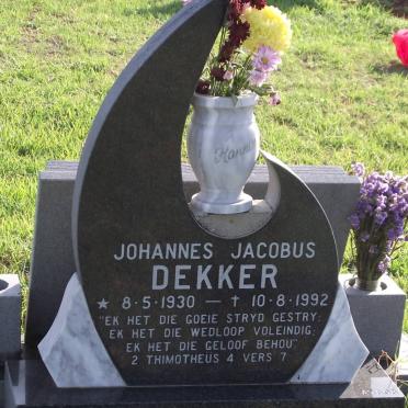 DEKKER Johannes Jacobus 1930-1992