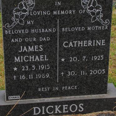 DICKEOS James Michael 1915-1989 &amp; Catherine 1925-2005