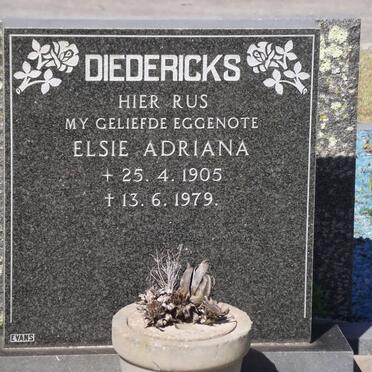 DIEDERICKS Elsie Adriana 1905-1979