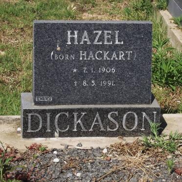 DICKASON Hazel nee HACKART 1906-1991