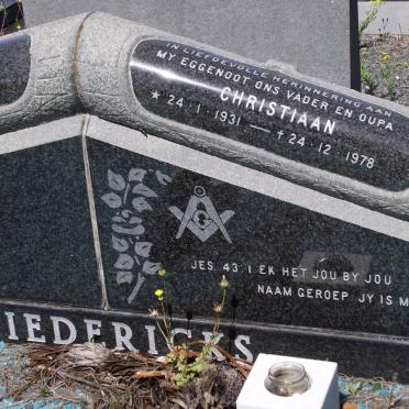 DIEDERICKS Christiaan 1931-1978