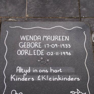 DIEDERICKS Wenda Maureen 1933-1996