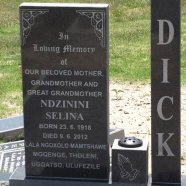 DICK Ndzinini Selina 1918-2012