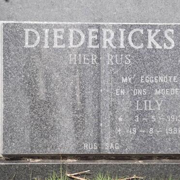 DIEDERICKS Lily 1913-1986