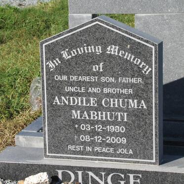 DINGE Andile Chuma Mabhuti 1980-2009