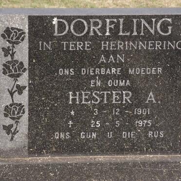 DORFLING Hester Adriana 1901-1975