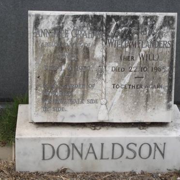 DONALDSON William Flanders -1985 &amp; Annete Graham -1970