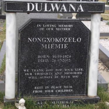 DULWANA Nongxokozelo Miemie 1924-2002