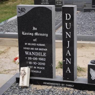 DUNJANA Wandile 1962-2010