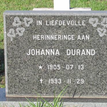 DURAND Johanna 1905-1993