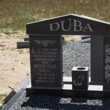 DUBA Boniwe Grace Noreen 1926-2012