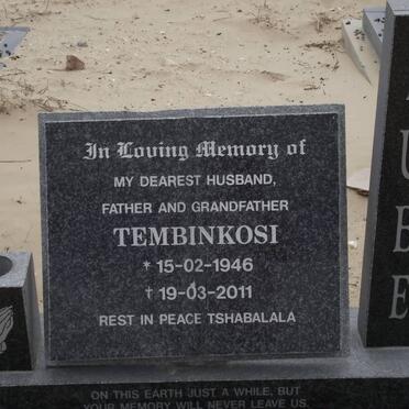 DUBE Tembinkosi 1946-2011