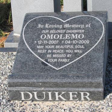 DUIKER Omolemo 2007-2009
