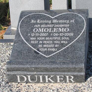 DUIKER Omolemo 2007-2009
