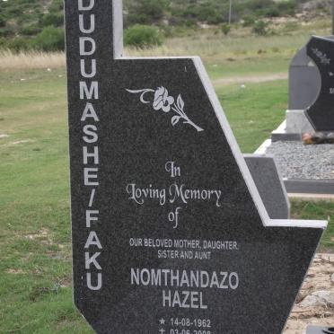 DUDUMASHE Nomthandazo Hazel 1962-2008