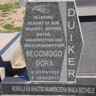 DUIKER Segomogo Dora 1925-2011