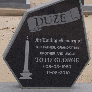 DUZE Toto George 1960-2010