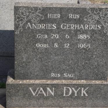 DYK Andries Gerhardus, van 1885-1965