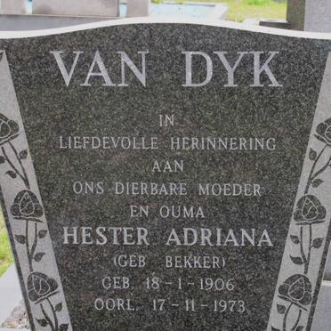 DYK Hester Adriana, van nee BEKKER 1906-1973