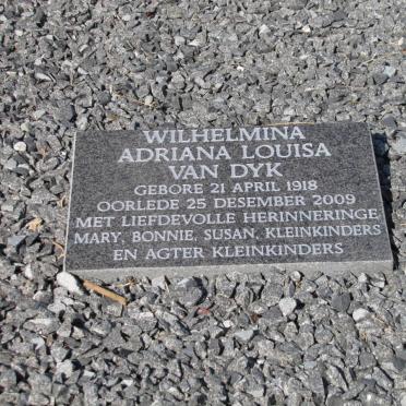 DYK Wilhelmina Adriana Louisa, van 1918-2009