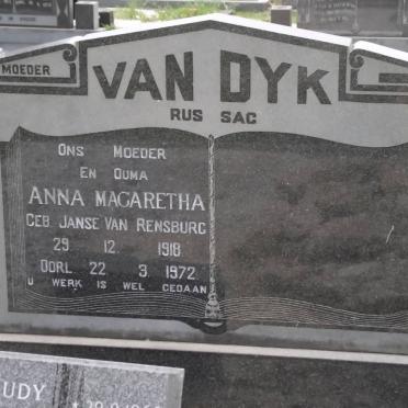 DYK Anna Magaretha, van nee JANSE VAN RENSBURG 1918-1972
