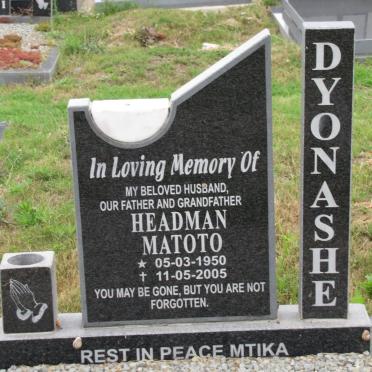 DYONASHE Headman Matoto 1950-2005