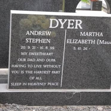 DYER Andrew Stephen 1921-1999 &amp; Martha Elizabeth 1926-