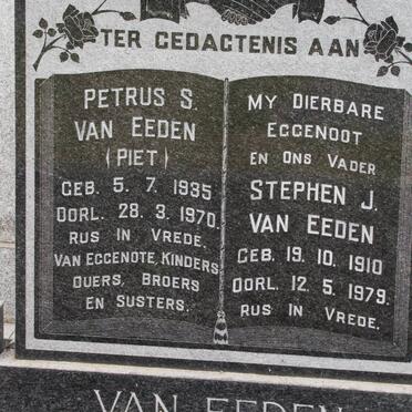 EEDEN Petrus S., van 1935-1970 :: EEDEN Stephen J., van 1910-1979